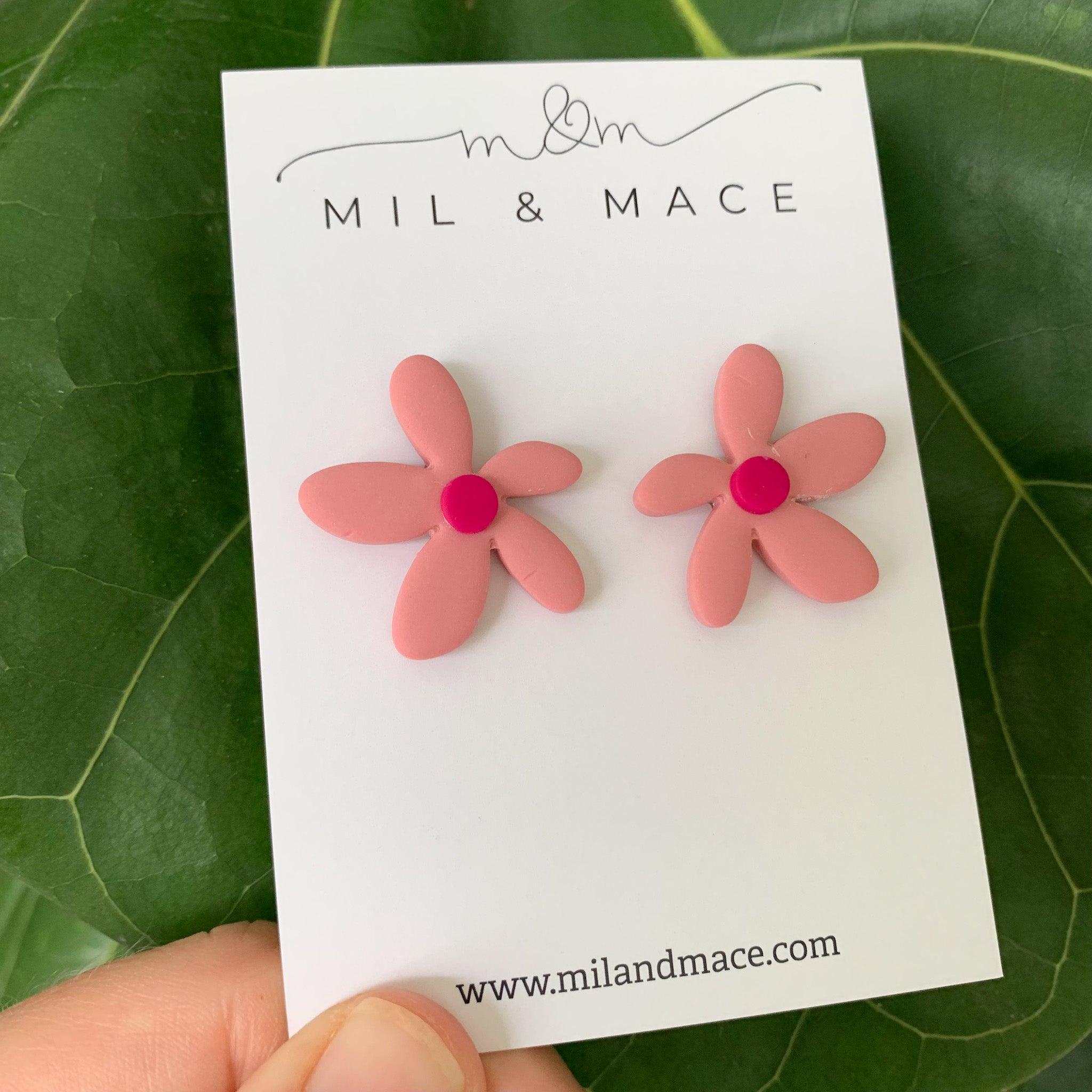 Spring Daisies Polymer Clay Stud Earrings