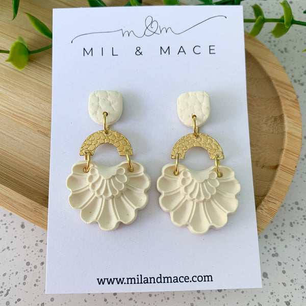 Fancy Fans Polymer Clay Dangle Earrings