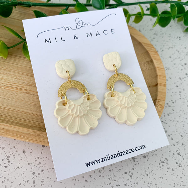 Fancy Fans Polymer Clay Dangle Earrings