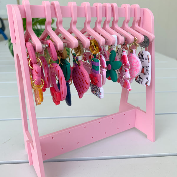 Mini 3 D Printed Coat Hanger Earring Holder