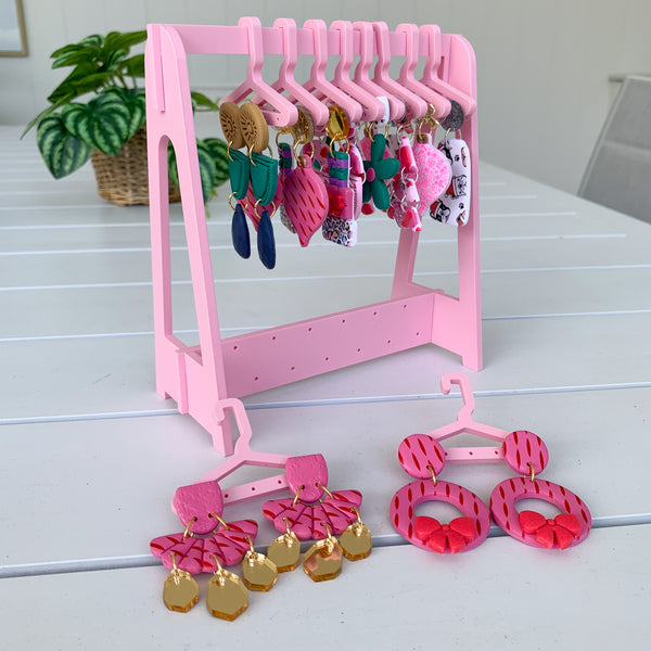 Mini 3 D Printed Coat Hanger Earring Holder