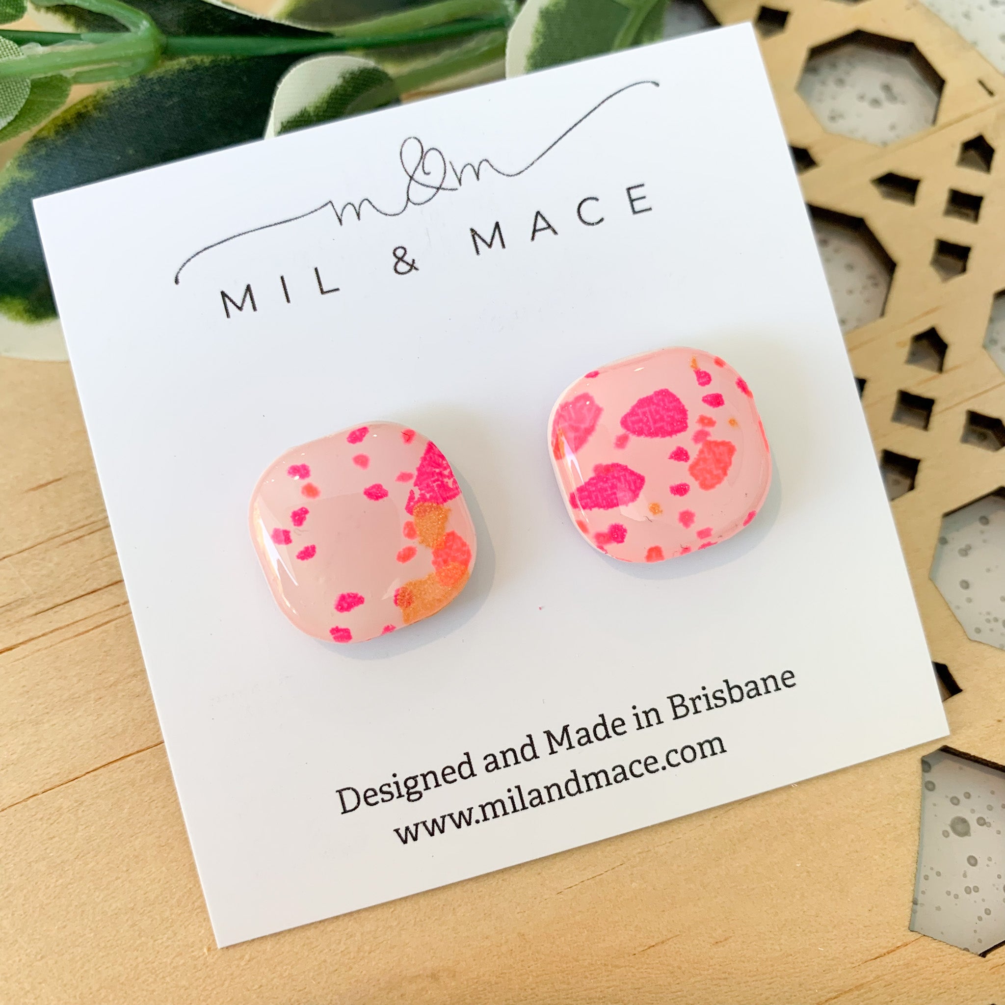 Lucy Polymer Clay Stud Earrings