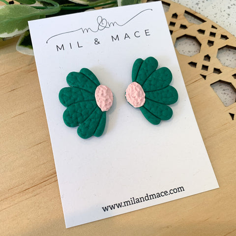 Cut Flowers Polymer Clay Stud Earrings