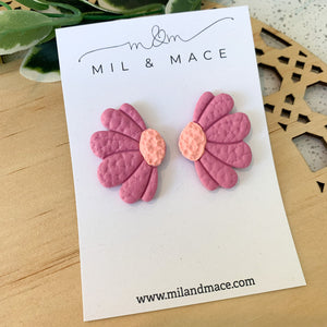 Cut Flowers Polymer Clay Stud Earrings