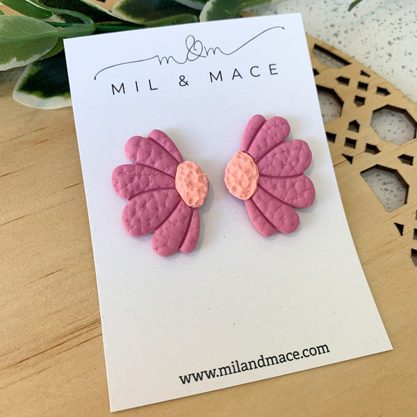 Cut Flowers Polymer Clay Stud Earrings