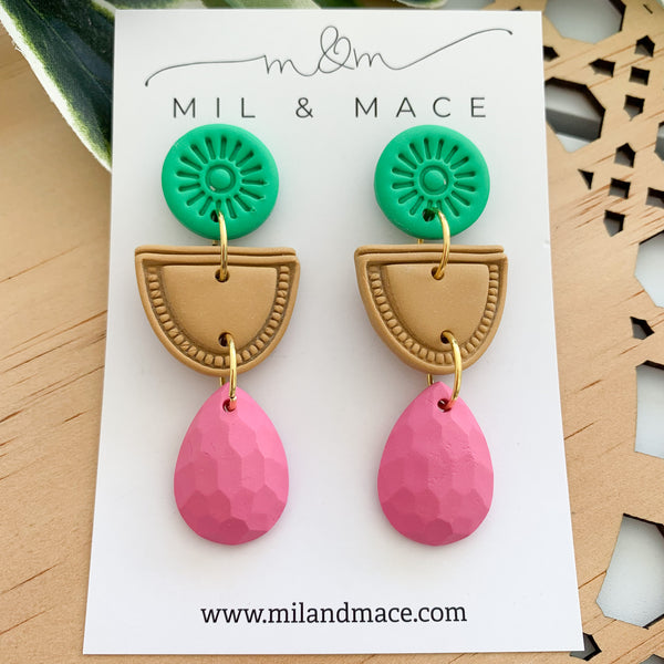 Piper Polymer Clay Dangle Earrings