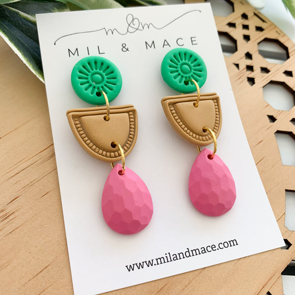 Piper Polymer Clay Dangle Earrings