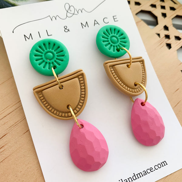 Piper Polymer Clay Dangle Earrings