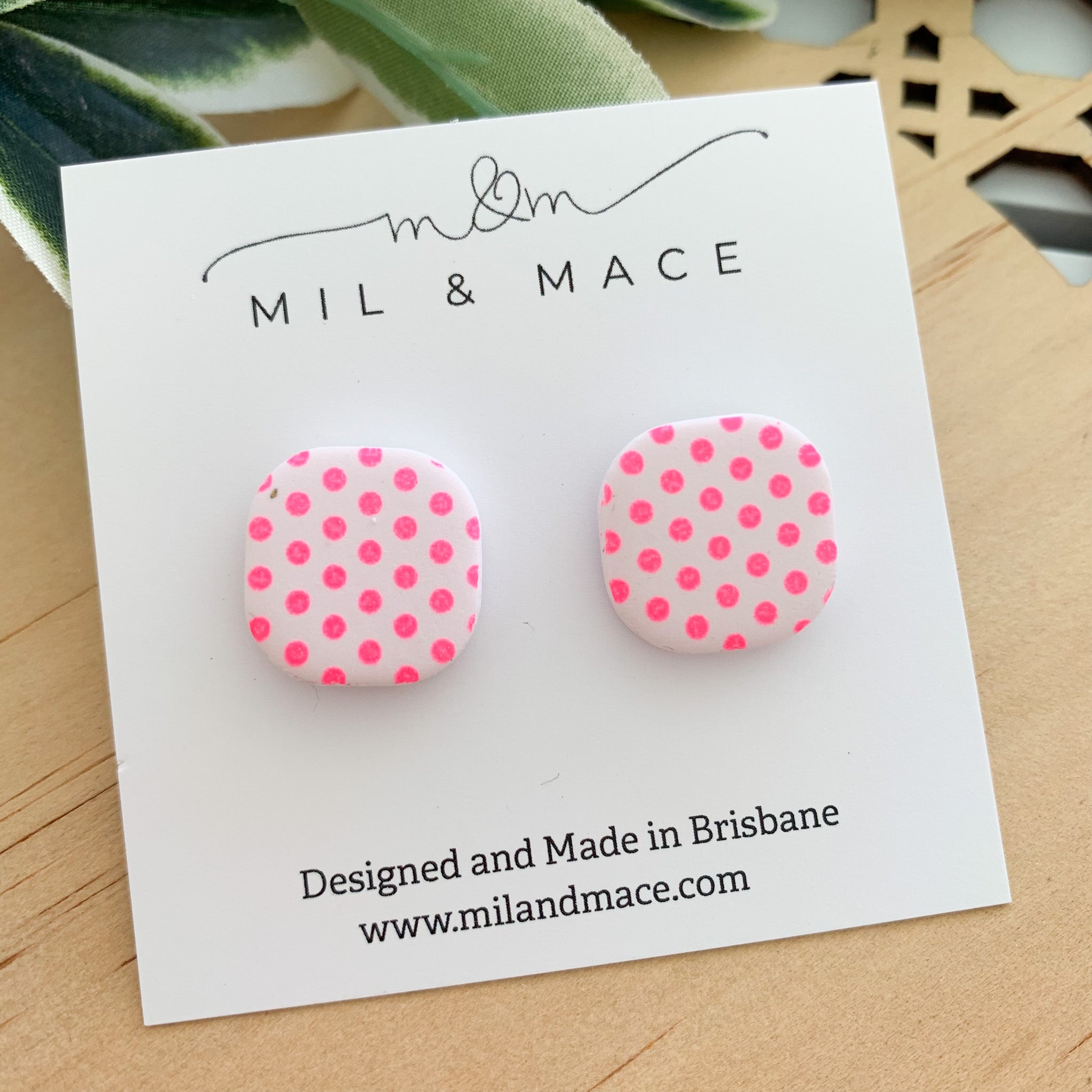 Lucy Polymer Clay Stud Earrings