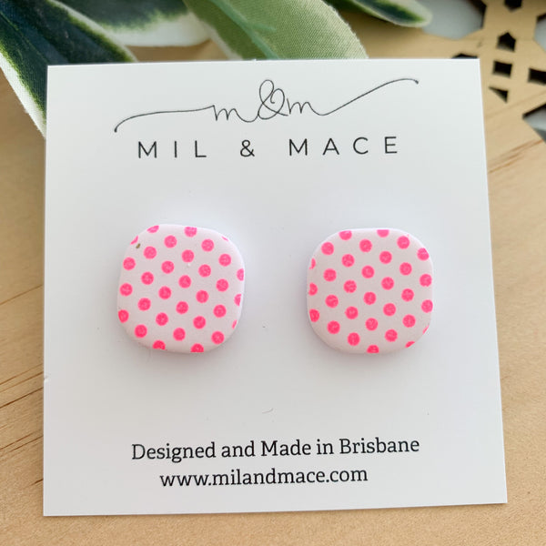 Lucy Polymer Clay Stud Earrings