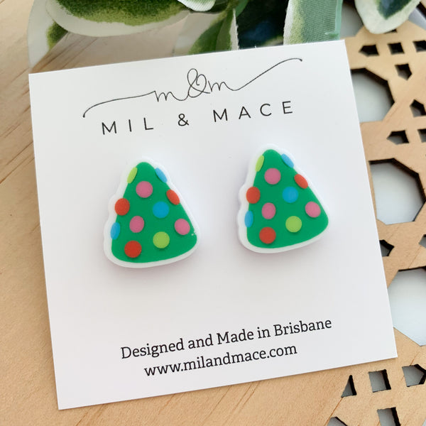 Christmas Tree Acrylic Studs