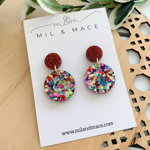 Carnival Resin Dangle Earrings