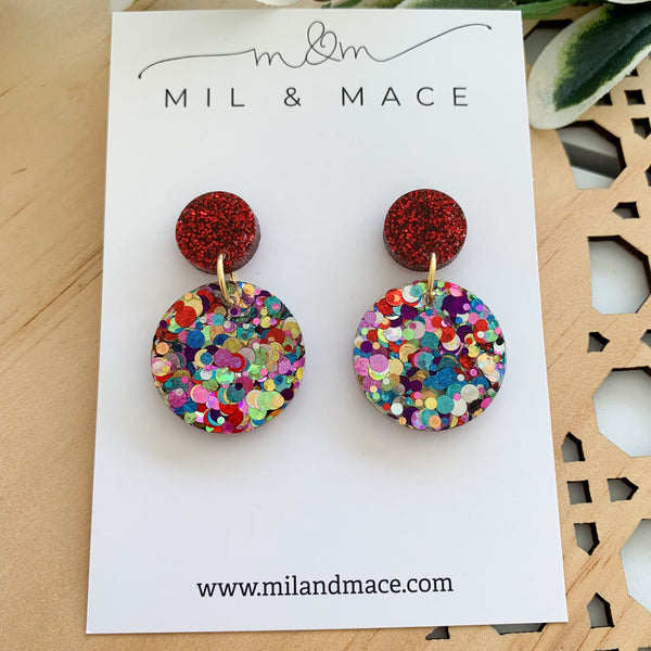 Carnival Resin Dangle Earrings