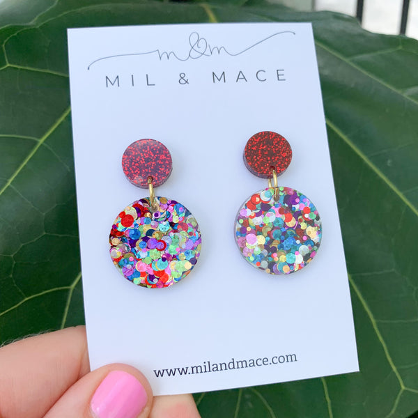 Carnival Resin Dangle Earrings