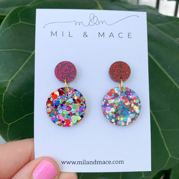 Carnival Resin Dangle Earrings