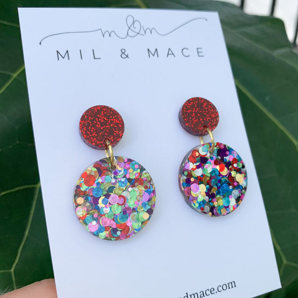 Carnival Resin Dangle Earrings