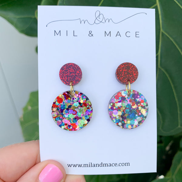 Carnival Resin Dangle Earrings