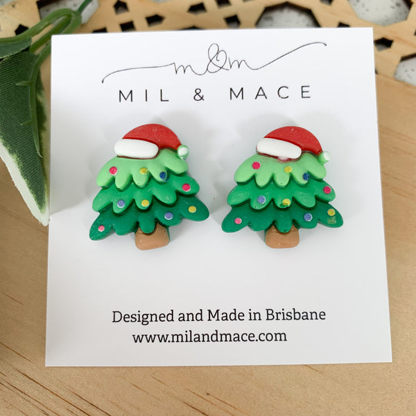 Christmas Tree 3d Acrylic Stud Earrings