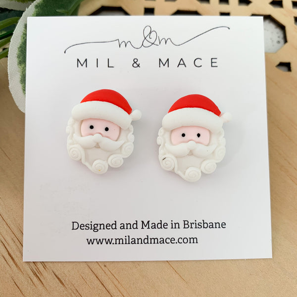 Christmas Santa 3d Acrylic Stud Earrings