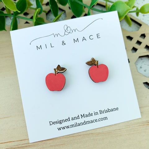 Mini 10 mm Wooden Apple Studs