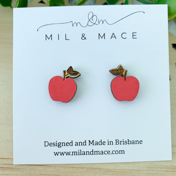 Mini 10 mm Wooden Apple Studs