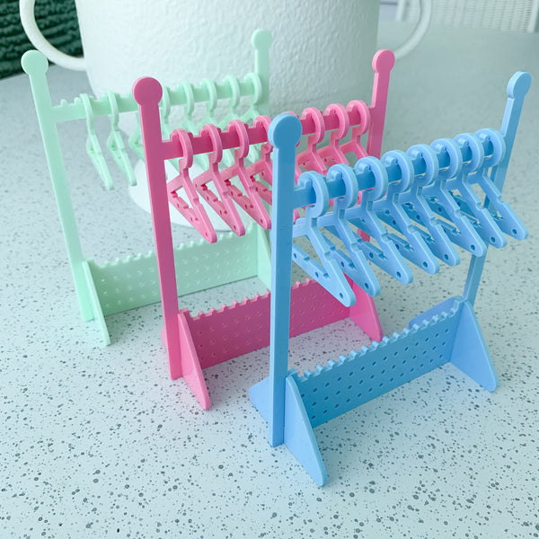 Mini Acrylic Coat Hanger Small Size Earring Holder