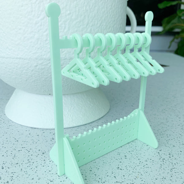 Mini Acrylic Coat Hanger Small Size Earring Holder