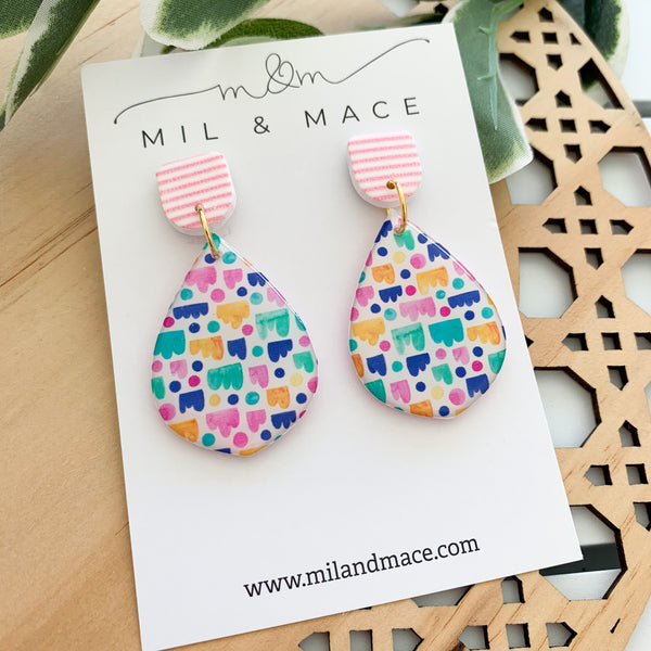 Jellybean Yupo Dangle Earrings