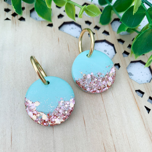 Midi 25mm Resin Huggie Dangle Earrings