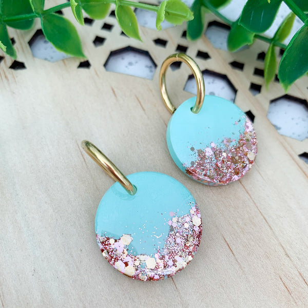 Midi 25mm Resin Huggie Dangle Earrings