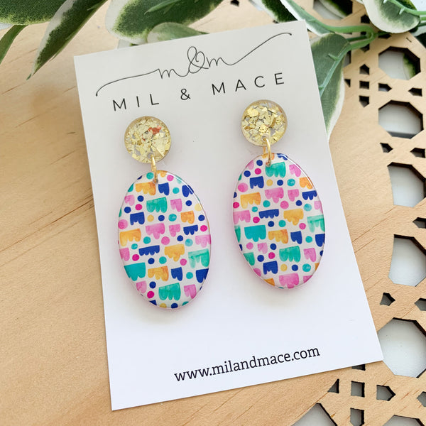 Jellybean Yupo Dangle Earrings