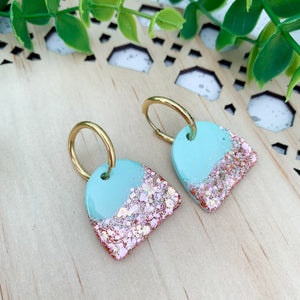 Arches Resin Huggie Dangle Earrings