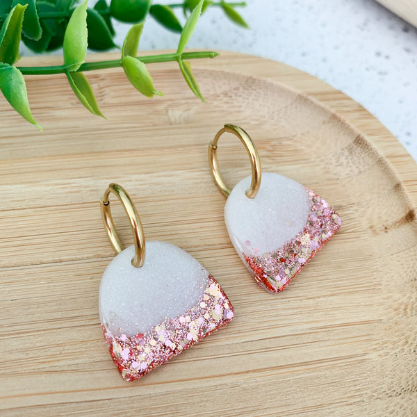 Arches Resin Huggie Dangle Earrings