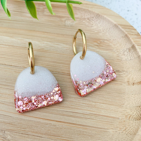 Arches Resin Huggie Dangle Earrings