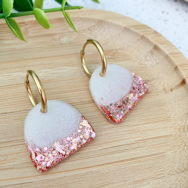 Arches Resin Huggie Dangle Earrings