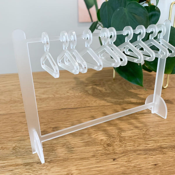 Mini Acrylic Coat Hanger Large Size Earring Holder